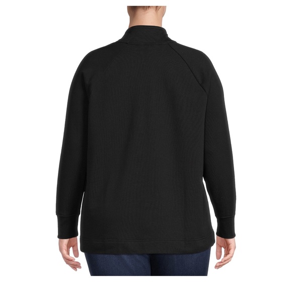 Terra & Sky Women's Plus Size Quarter-Zip Sweatshirt - Picture 3 of 5